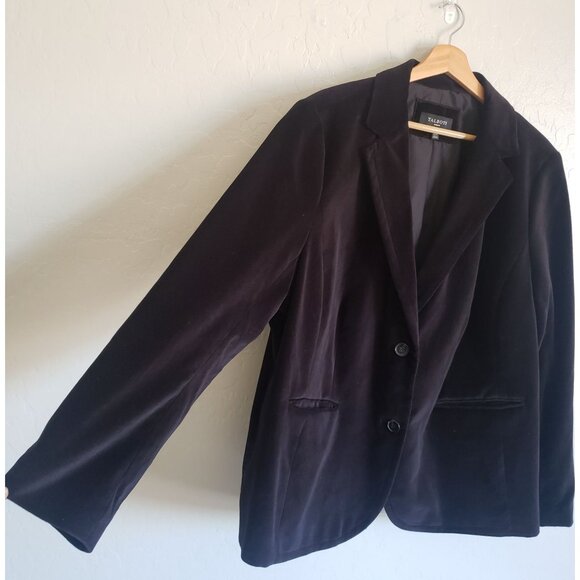Talbots Black Velvet Blazer Jacket Size Women's 20W Plus Elegant Formal Event - Picture 5 of 9